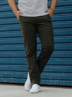 Calça sarja masculina esporte fino verde