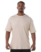 Kit 5 Camisetas Oversized Masculinas - Preto + Branco + Areia + Verde Militar + Marrom