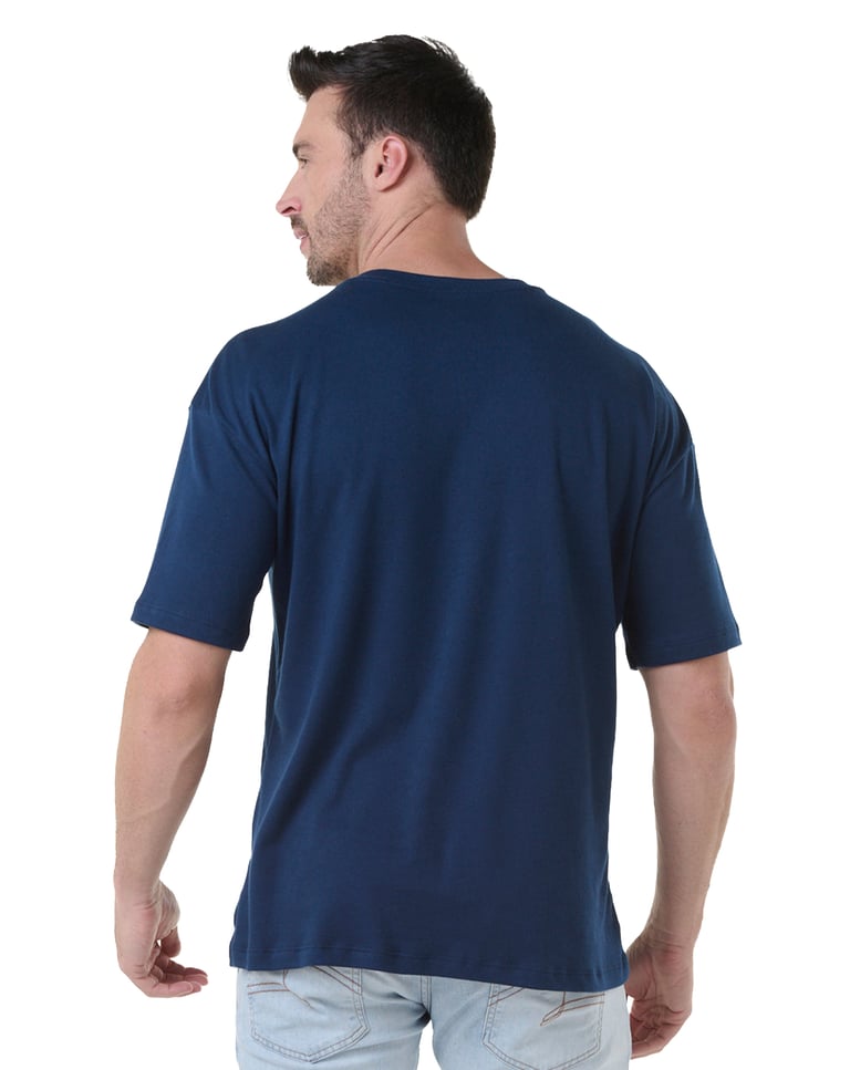 Camiseta Oversized Masculina - Azul Marinho
