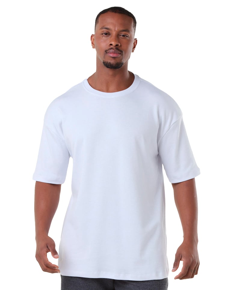 Kit 5 Camisetas Oversized Masculinas - Preto + Branco + Azul Marinho + Marrom + Carmim