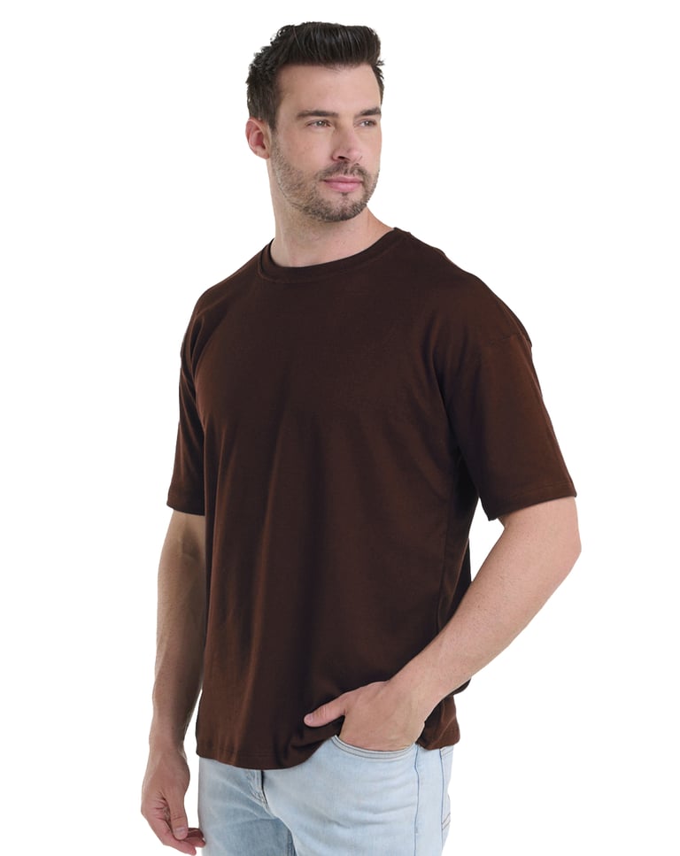 Camiseta Oversized Masculina - Marrom