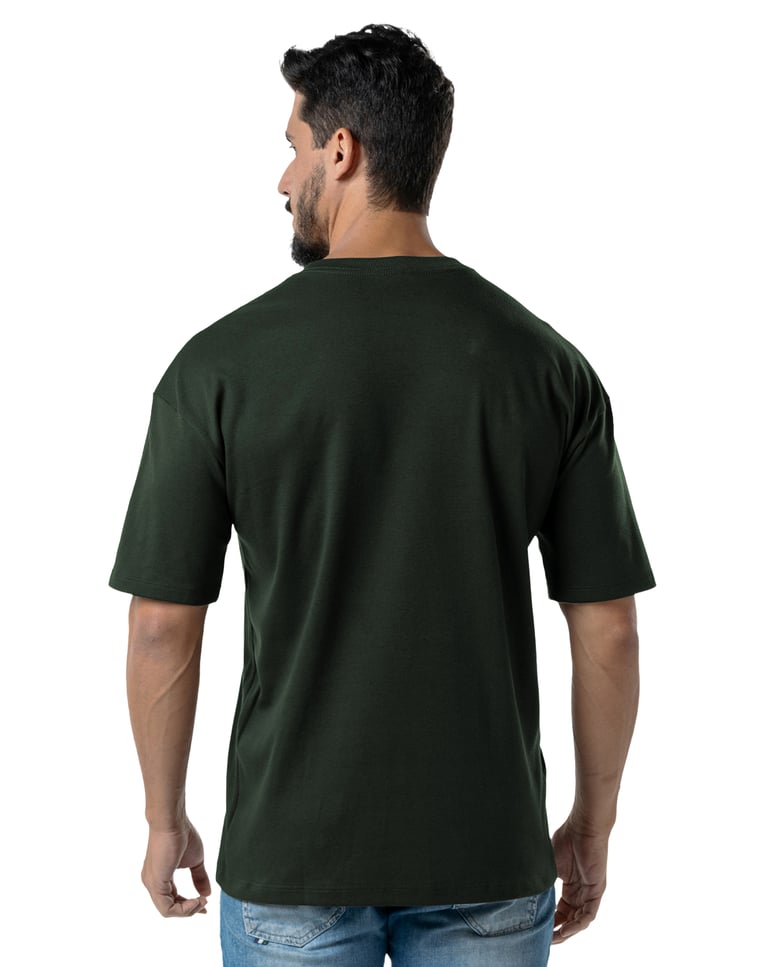 Camiseta Oversized Masculina - Verde Militar