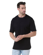 Kit 3 Camisetas Oversized Masculinas - Preto + Azul Marinho + Carmim